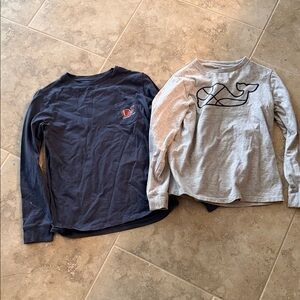 Vineyard Vines Kids Long Sleeve Tees - Navy and Gray